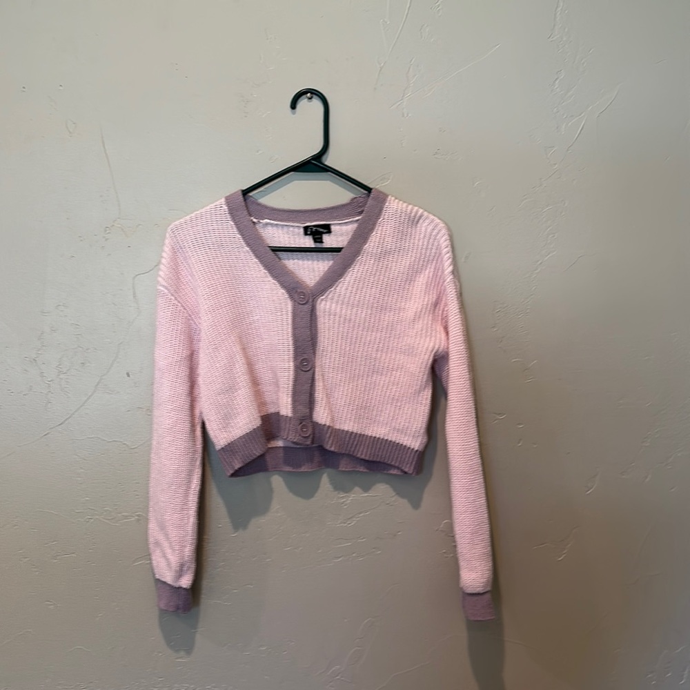 Girls pink and purple cardigan